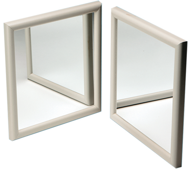 Front Surface Mirror Set, Limestone, 12 in x 12 in