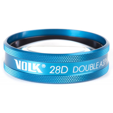 Volk 28D Large Aspheric Lens, Clear, with Green Ring, view 5