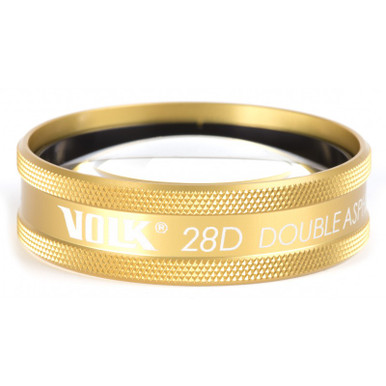 Volk 28D Large Aspheric Lens, Clear, with Green Ring, view 3