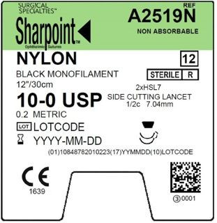 Sharpoint 2Hsl7 10-0 Bkmono Nyl 12in/30Cm, 12 per box, view 2