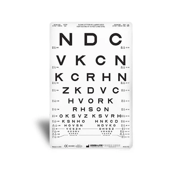 Good-Lite Sloan Letter Proportionally Spaced Distance ESV1200 and ESV1500 Charts, view 2
