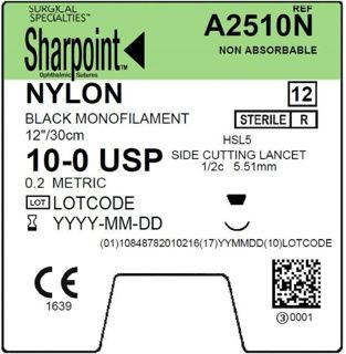 Sharpoint 2Hsl7 10-0 Bkmono Nyl 12in/30Cm, 12 per box, view 3