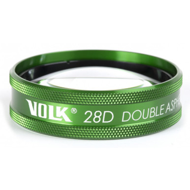 Volk 28D Large Aspheric Lens, Clear, with Green Ring, view 4