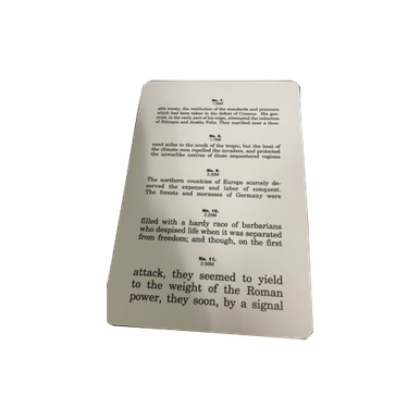 Jaegar Reading Card