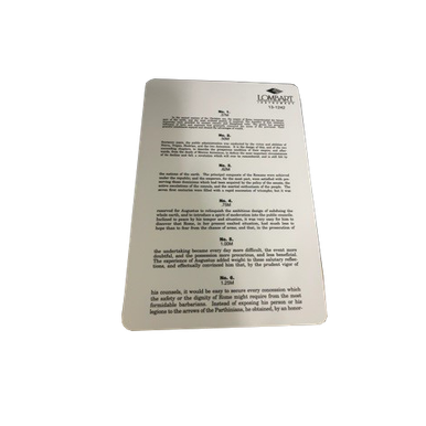 Jaegar Reading Card, view 2